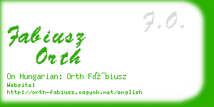fabiusz orth business card
